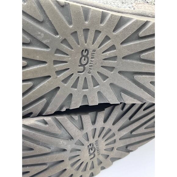 Ugg Women's Gray Classic Cardy Boot Shoes Cable Knit Boots Size 8 - Picture 6 of 14